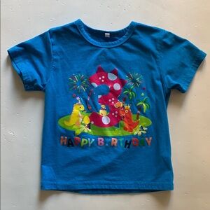 3rd Birthday Blue Dinosaur T-Shirt